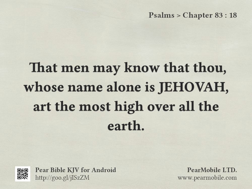 Psalms, Chapter 83:18